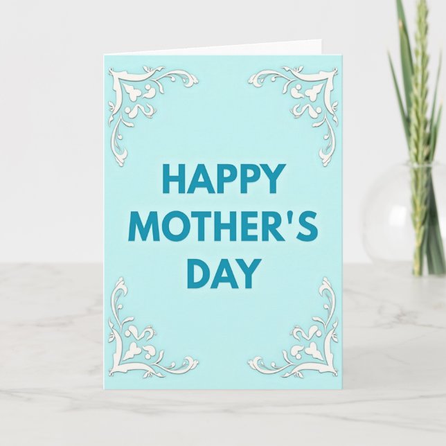 Swirl Pattern Mothers Day Card (Front)