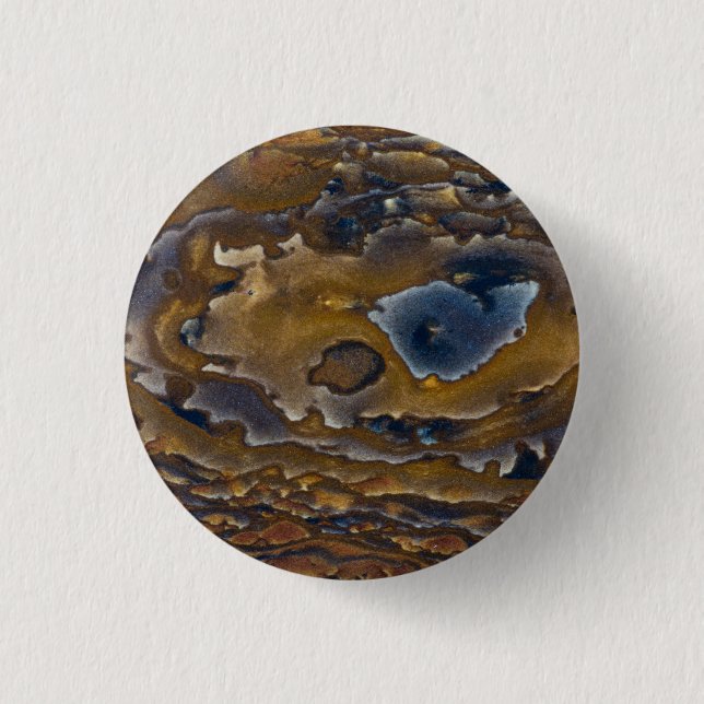 Swirl Pattern On Jasper Slab Button (Front)