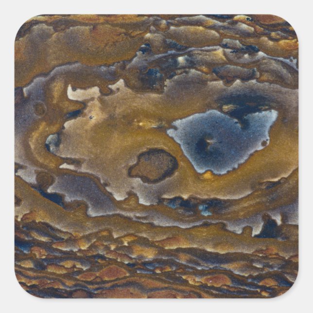 Swirl Pattern On Jasper Slab Square Sticker (Front)
