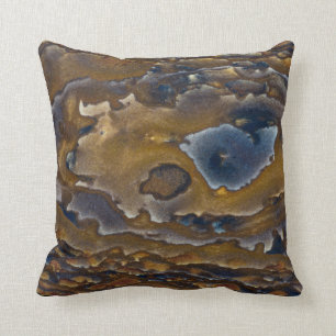 Swirl Pattern On Jasper Slab Throw Pillow