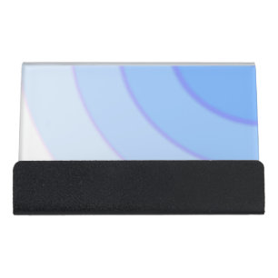 Swirl pattern pastel ombre Blue  Desk Business Card Holder