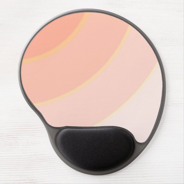 Swirl pattern Pastel Ombre Peach  Gel Mouse Pad (Front)