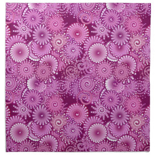 Swirl pattern, purple, pink, plum, lilac napkin