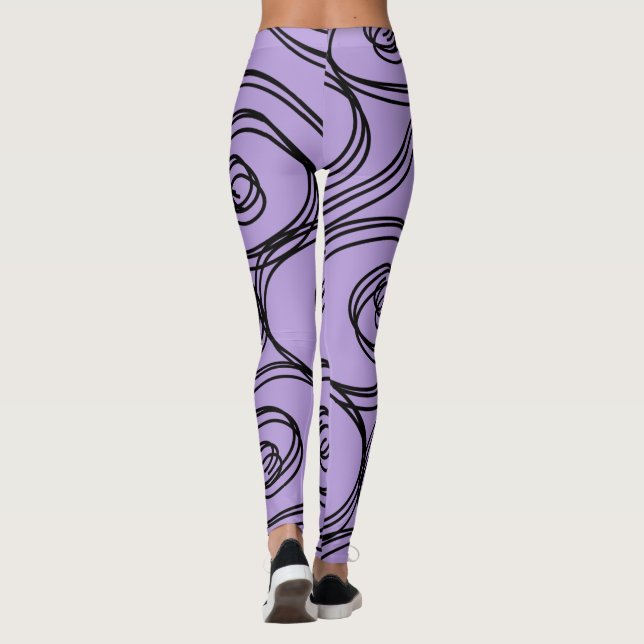SWIRL PATTERN ULTRA VIOLET by Slipperywindow Leggings (Back)