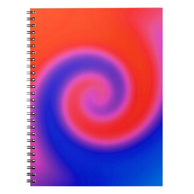 Swirl Red Blue Notebook (Front)