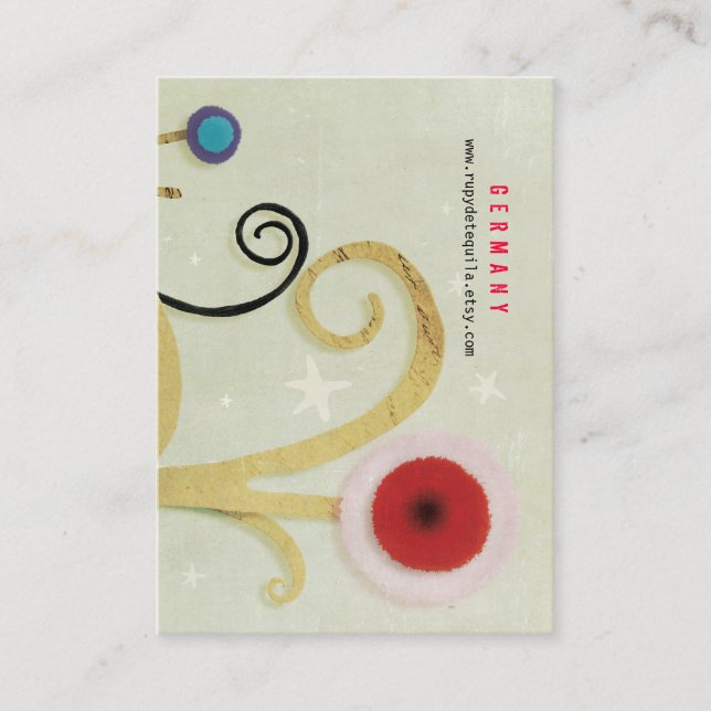 Swirl Red Poppy Business Card (Front)
