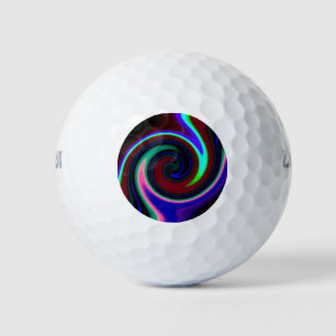 Swirl Retro Neon Golf Balls