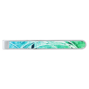 Swirl Silver Finish Tie Bar