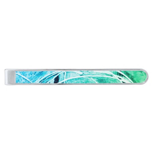 Swirl Silver Finish Tie Bar