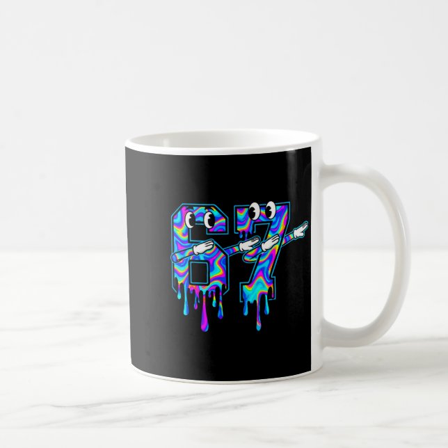 Swirl Six Seven Dab Drip 6 7 Dabbing Meme  Coffee Mug (Right)