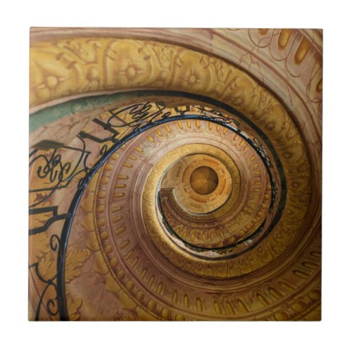 Swirl Staircase Pattern Ceramic Tile