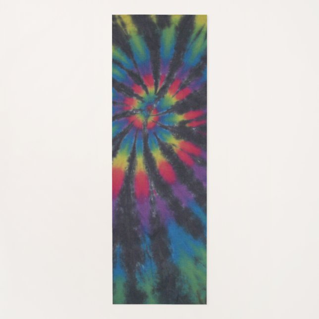 Swirl & Stripe Tie Dye Yoga Mat (Front)