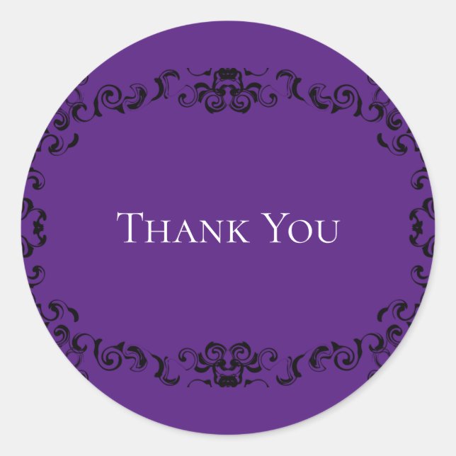 SWIRL TEMPLATE CLASSIC ROUND STICKER (Front)