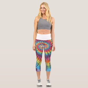 Swirl Tie Dye Capri Leggings