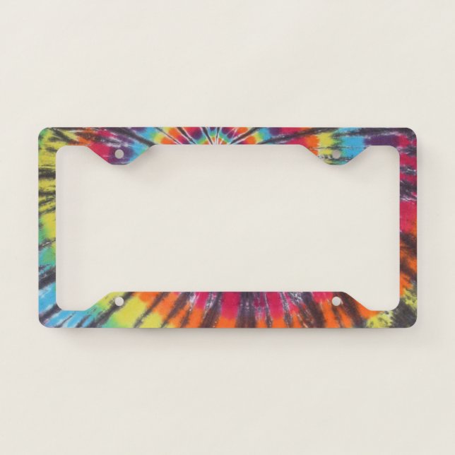 Swirl Tie Dye License Plate Frame (Front)