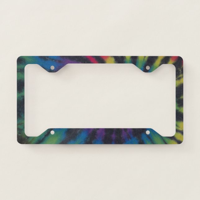 Swirl Tie Dye License Plate Frame (Front)