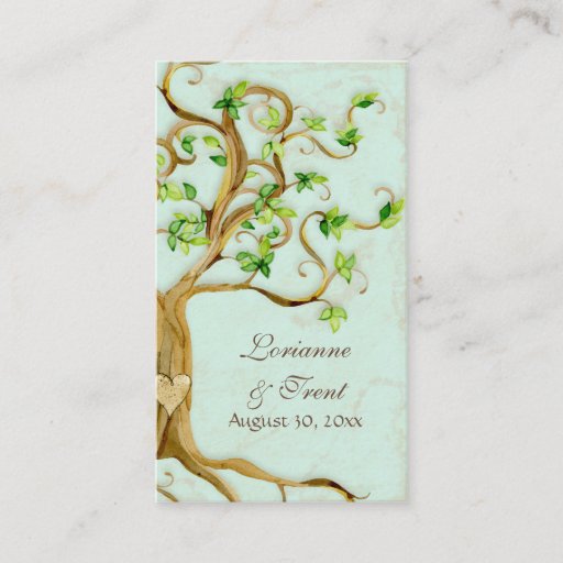 Customizable Swirl Tree Roots Antique Tan Escort Place Cards Business Card