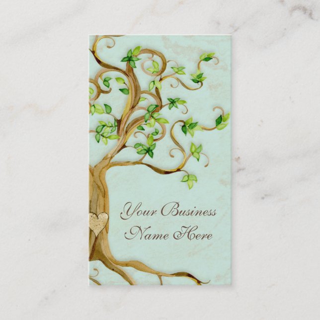 Swirl Tree Roots Antique Tan Professional Business Business Card (Front)