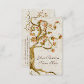Swirl Tree Roots Antique Tan Professional Business Business Card (Front/Back)