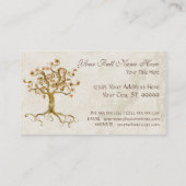 Swirl Tree Roots Antique Tan Professional Business Business Card (Back)