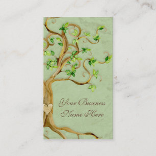 Swirl Tree Roots Antique Tan Professional Business Card