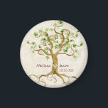 Swirl Tree Roots Antiqued Family Reunion Invite Magnet<br><div class="desc">COLOR SELECTION: This design features cream, tan, brown, chocolate brown and green. DESIGN: The artwork for this elegant, formal yet somewhat rustic party invitation invite is hand water colored by Audrey Jeanne Roberts. The background is an aged vintage style parchment, lighter on one side and in deeper tan tones on...</div>
