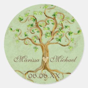 Swirl Tree Roots Antiqued Wedding Matching Seals