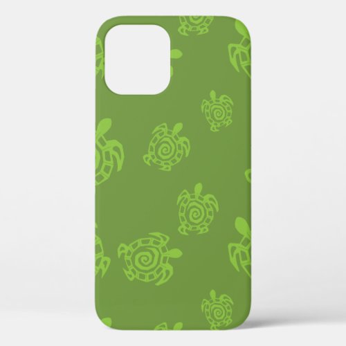 Swirl Turtle Pattern iPhone 12 Case