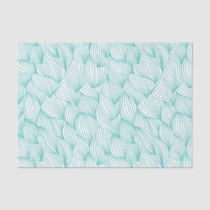 Swirl Wave Sky Blue Seamless Pattern Tissue Paper