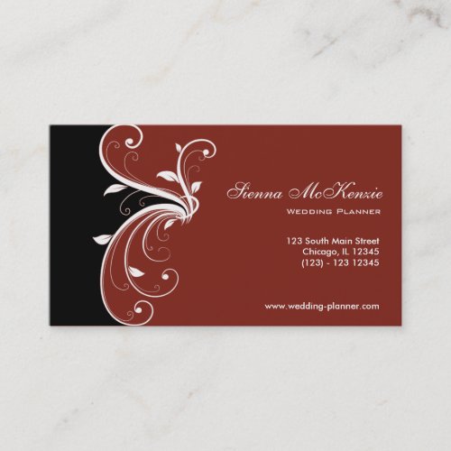 Swirl Wedding Planner Business Cards