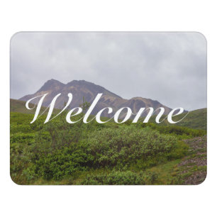 Swirled Beauty In Denali Welcome Door Sign