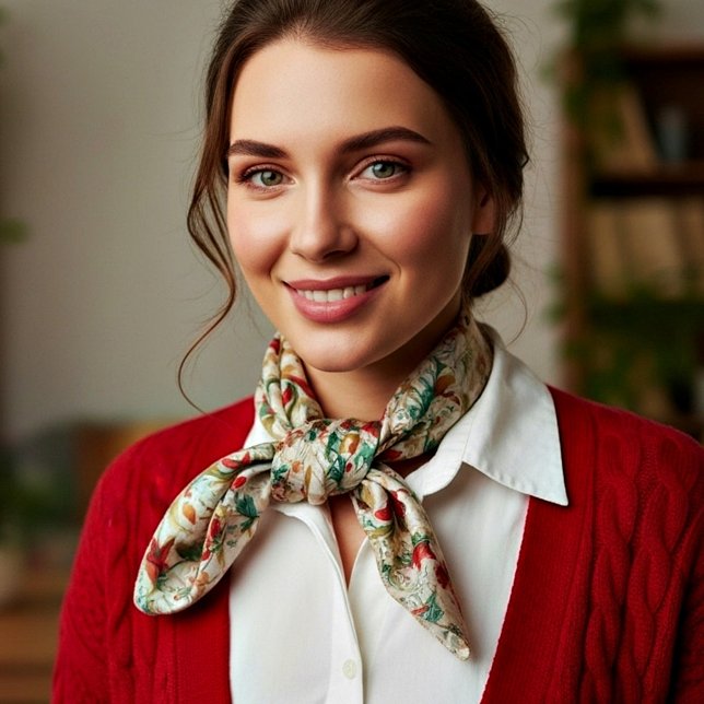 Swirled christmas floral scarf (Creator Uploaded)