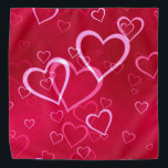 Swirled Hearts Bandana<br><div class="desc">The Swirled Hearts Bandana is great for your wardrobe--makes a great gift! Get matching one for your pet! Customize with your own text if desired.</div>