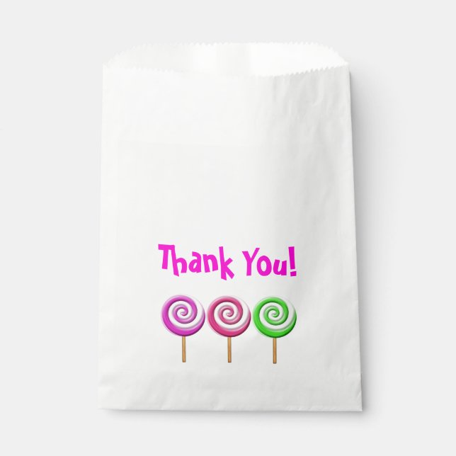 Swirled Lollipops Favor Bag (Front)