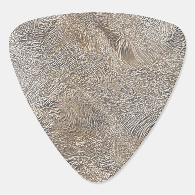 Swirled Metal Guitar Pick (Back)