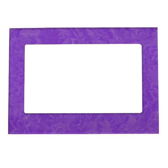Swirled Shades of Purple Abstract Art Pattern Magnetic Frame (Front)