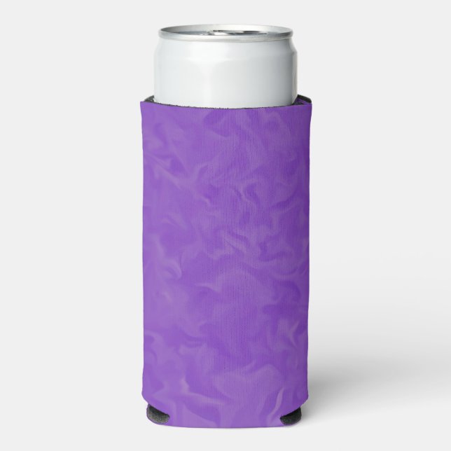 Swirled Shades of Purple Abstract Art Seltzer Can Cooler (Seltzer Front)