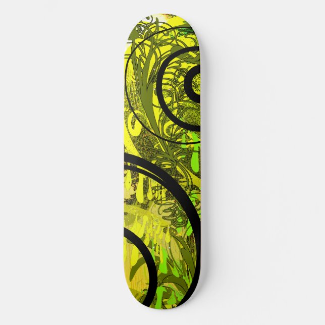 Swirlie Green Orb Skateboard Deck (Front)