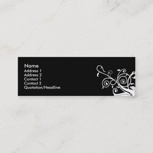 Customizable Swirlies Business Cards
