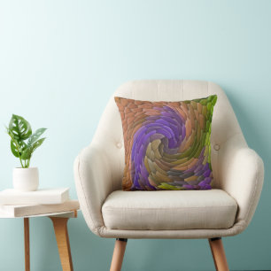 Swirlin' garden..... throw pillow