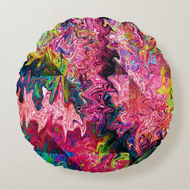 Swirlin' Squigglies..... Round Pillow (Front)
