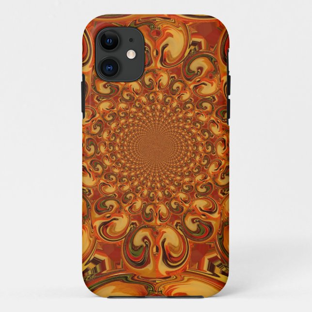 Swirling Abstract  orange, brown, and green tones  Case-Mate iPhone Case (Back)