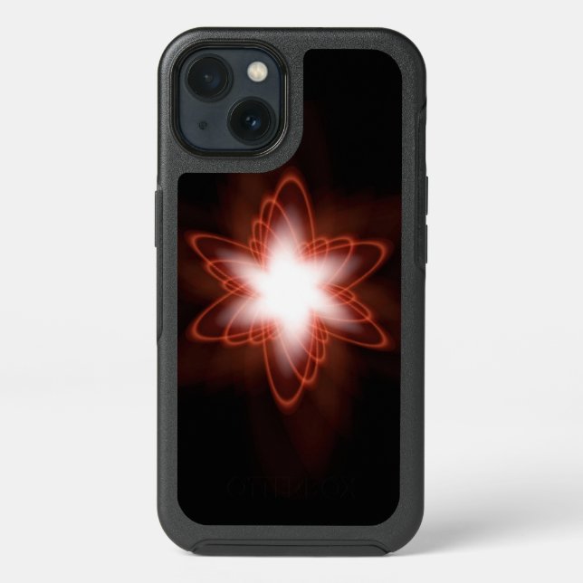 Swirling Atomic Red Design OtterBox iPhone Case (Back)