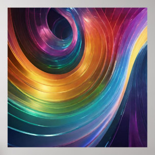 Swirling Bands of Vibrant Colors Poster