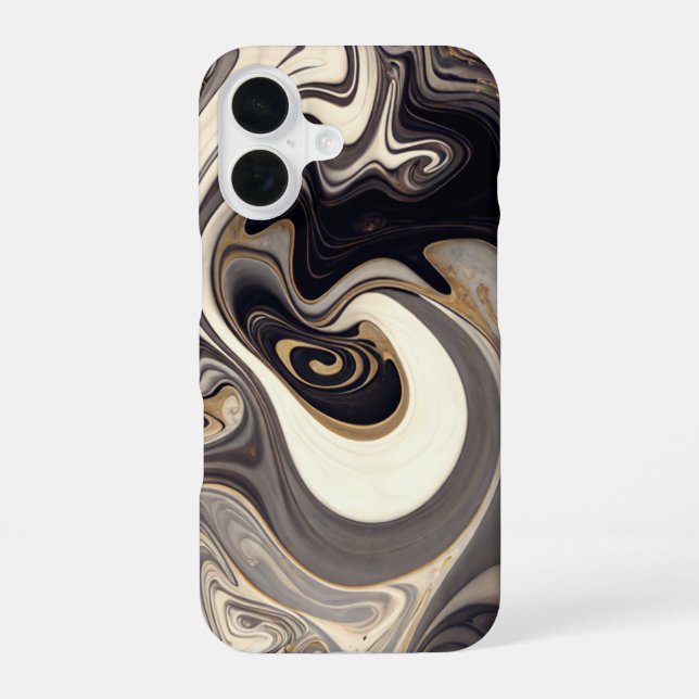 Swirling Black iPhone Case (Back)