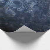 Swirling Blue Clouds of Planet Jupiter Juno Cam Wrapping Paper (Corner)