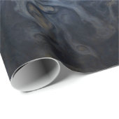 Swirling Blue Clouds of Planet Jupiter Juno Cam Wrapping Paper (Roll Corner)