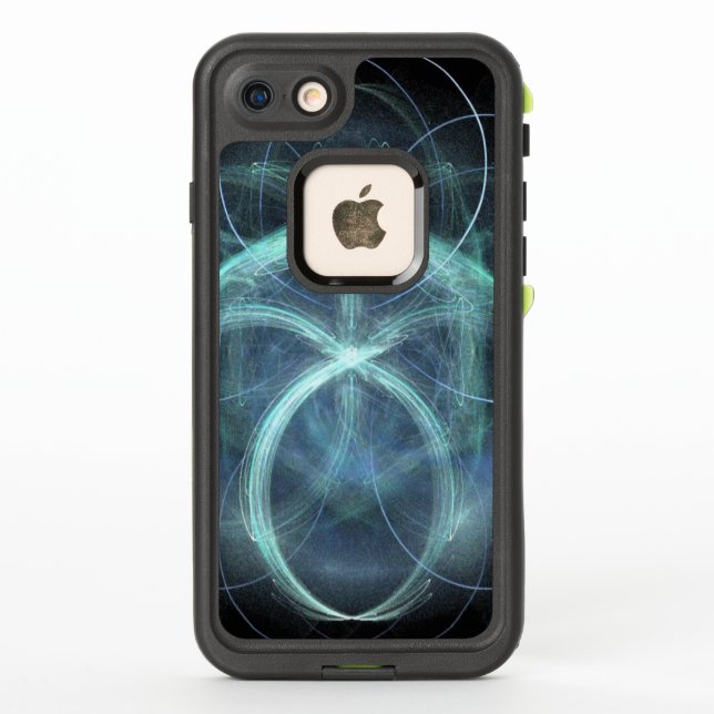 Swirling Blue Electrical Charge LifeProof iPhone Case (Back)