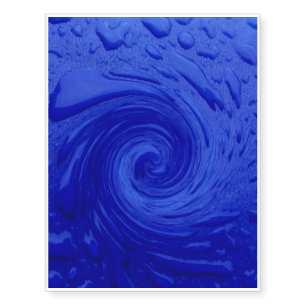 Swirling Blue Water Temporary Tattoos