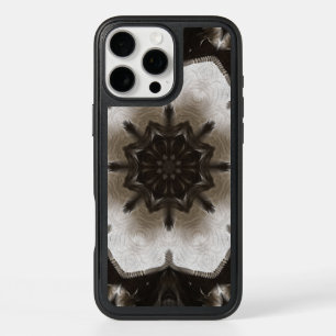 Swirling Brown and Cream Textured Mandala iPhone 16 Pro Max Case
